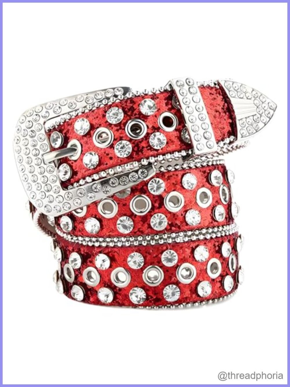 Rhinestone Belt Western Cowgirl Bling Studded Leather Diamond Punk